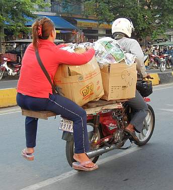 Loaded motorcycle